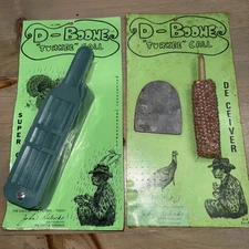 Vintage D-Boone Turkey Calls in Original Packaging De Ceiver Super Gobbler Lot