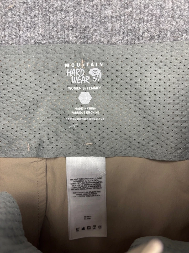 Falda Mountain Hard Wear Para Mujer 14 Beige Elastizada Nylon Forrada Botón Cordón Foto 2 de 4