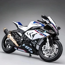 1:12 Scale HP4 Motorcycle Diecast Alloy Model LED Light Metal Collection Toy NEW