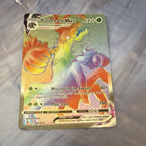 Pokemon TCG Trevenant VMAX 206/203 Evolving Skies Secret Holo