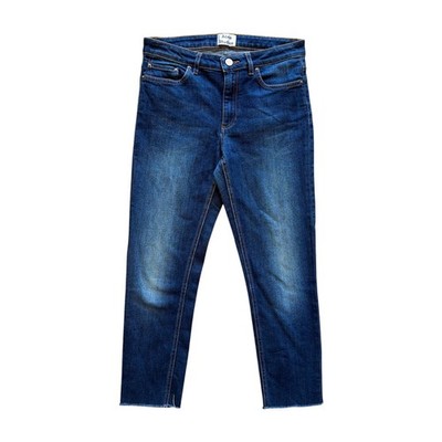 Acne Studios Damen Karottenjeans 44 IT - 38 FR ( 38 cm ) M Skinny Blau Pre Owned