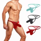 Men's Sexy Oil Glossy Underwear Panties Thong Low Waist G-String Briefs Lingerie
