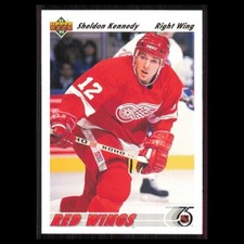 Sheldon Kennedy #408 1991 Upper Deck Detroit Red Wings Hockey Card NHL NM