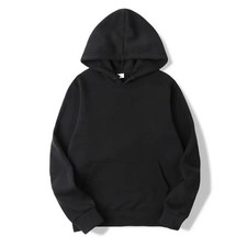 Men  s Plain Fleece Hoodie Pullover Sweatshirt Casual Hooded Top