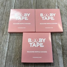 Lot Of 3 Booby Tape Silicone Nipple Covers Light 1 Set Reusable Covers