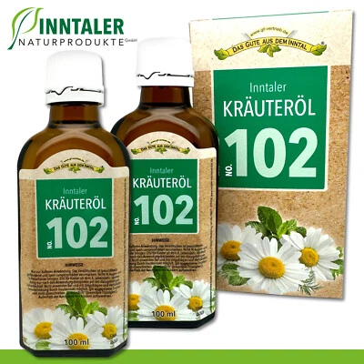 2 x 100 ml Kräuteröl NO. 102 Apothekenqualität ergiebig Inntaler Naturprodukte