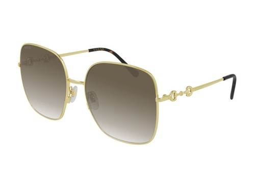 Gucci Occhiali da Sole GG0879S 002 Oro marrone Donna Autentici | eBay