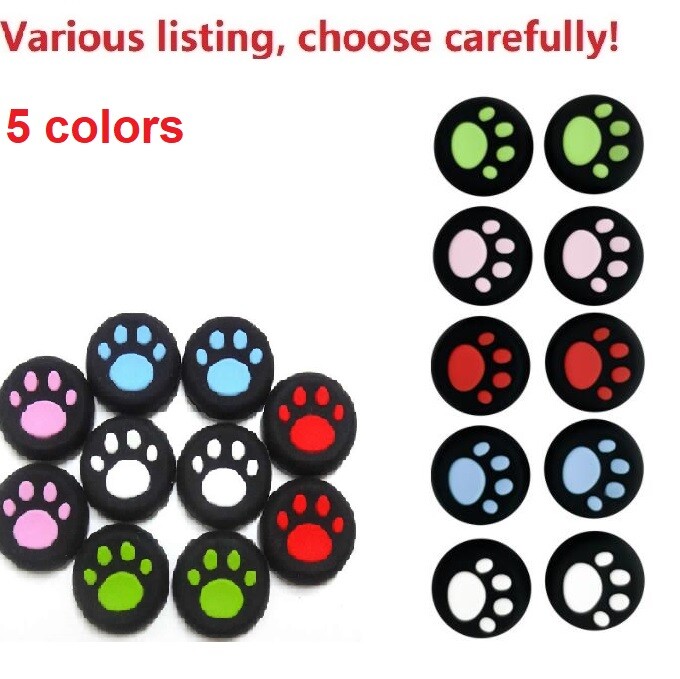 10pcs ThumbStick Thumbstick Grips for PS5 XBOX One Wii U Switch Pro Controllers