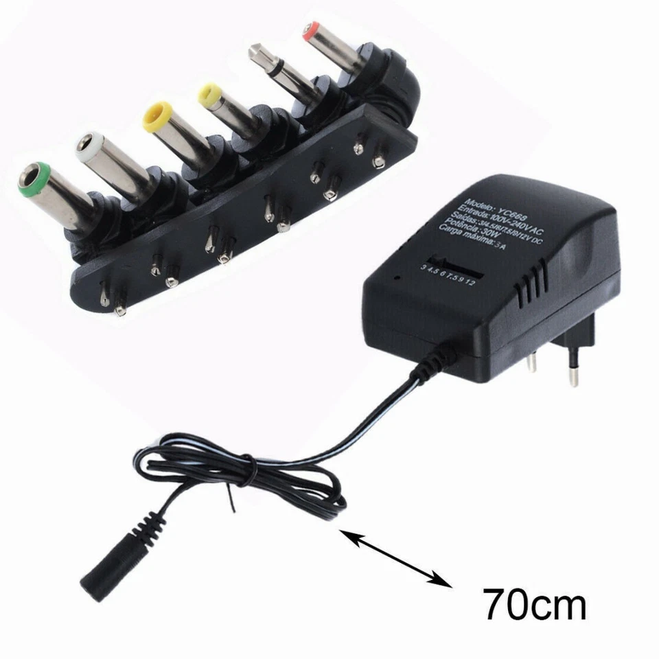 30W Universal Ac/Dc Netzteil Adapter Ladegerät mit Stecker 3V 4 5V 5V 6V 9V 12V - Bild 2 von 4