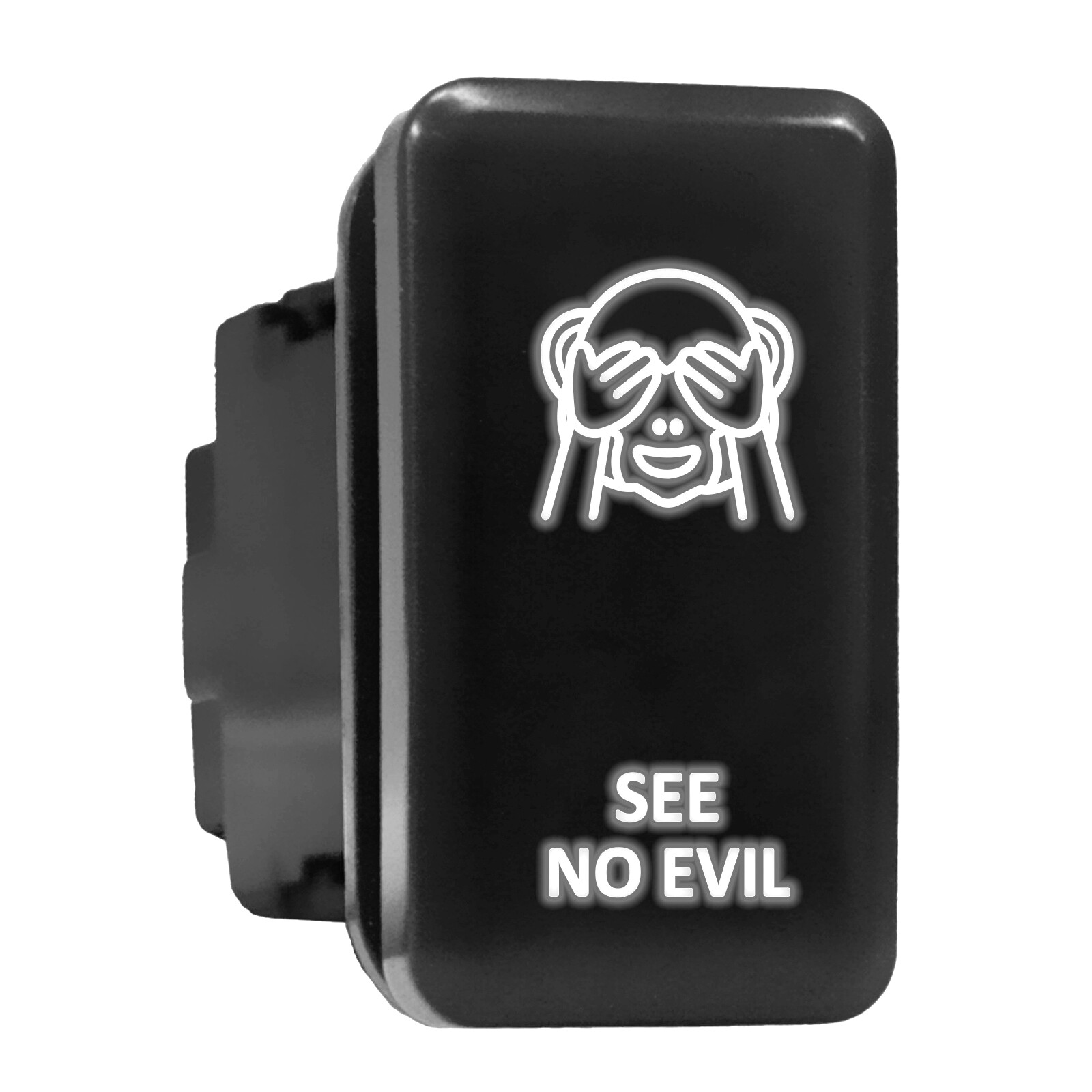 White LED Backlit Switch Tall Push Button 1.54x0.83 for Toyota