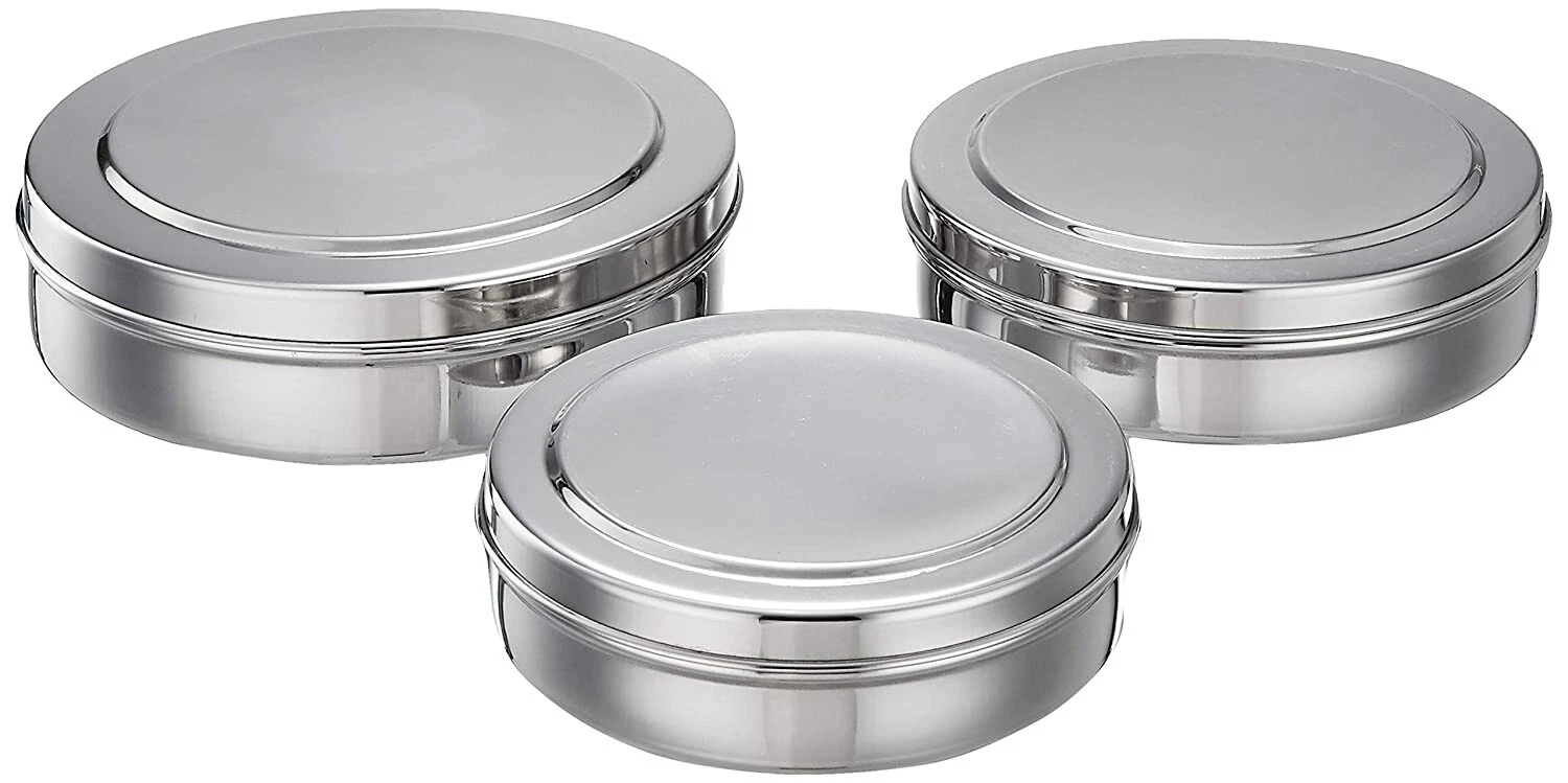 Stainless Steel Storage Containers- Set of 3