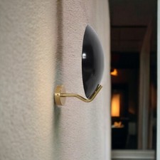Mid Century Style Single Bulb Shade Wall Sconce Handmade Brass Wall Lamp Sputnik