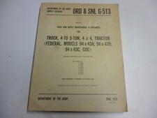 US Army Supply  maintenance Truck 4X4 5 TON FEDERAL 94x43A ++ , ORD8 SNL G-513