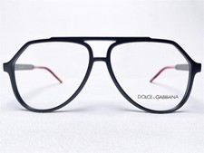 NEW Dolce & Gabbana DG5038 2525 Unisex Black Aviator Eyeglasses Frames 56/13~145