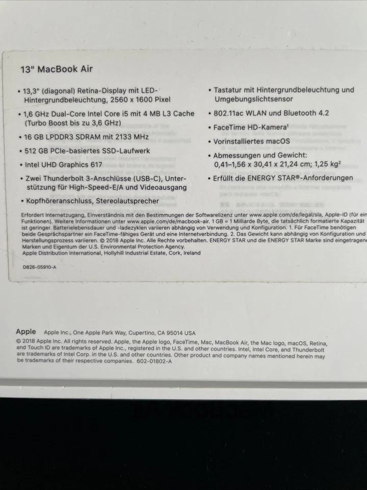 Apple MacBook Air 13,3 Zoll (512GB SSD) Laptop - Gold - MUQV2D/A - Bild 4 von 4