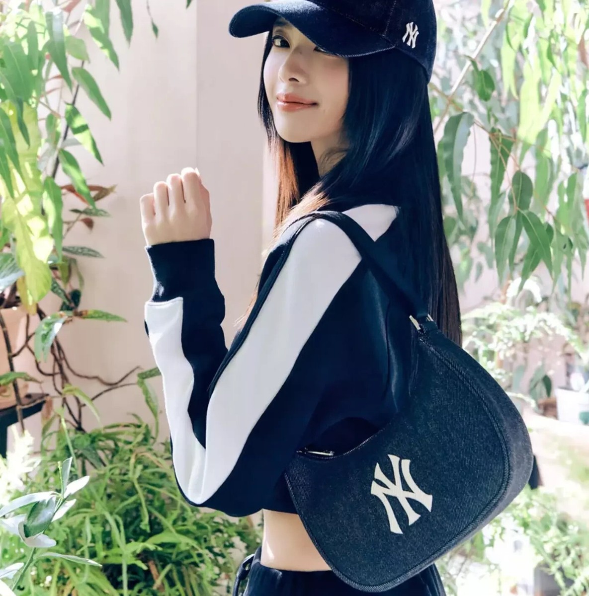 MLB KOREA] Basic Denim Hobo Bag New York Yankees / Indigo | eBay