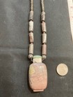 Dramatic Beige Agate and Glassy Jade Snuff Bottle Necklace/ Film Collection — photo 7