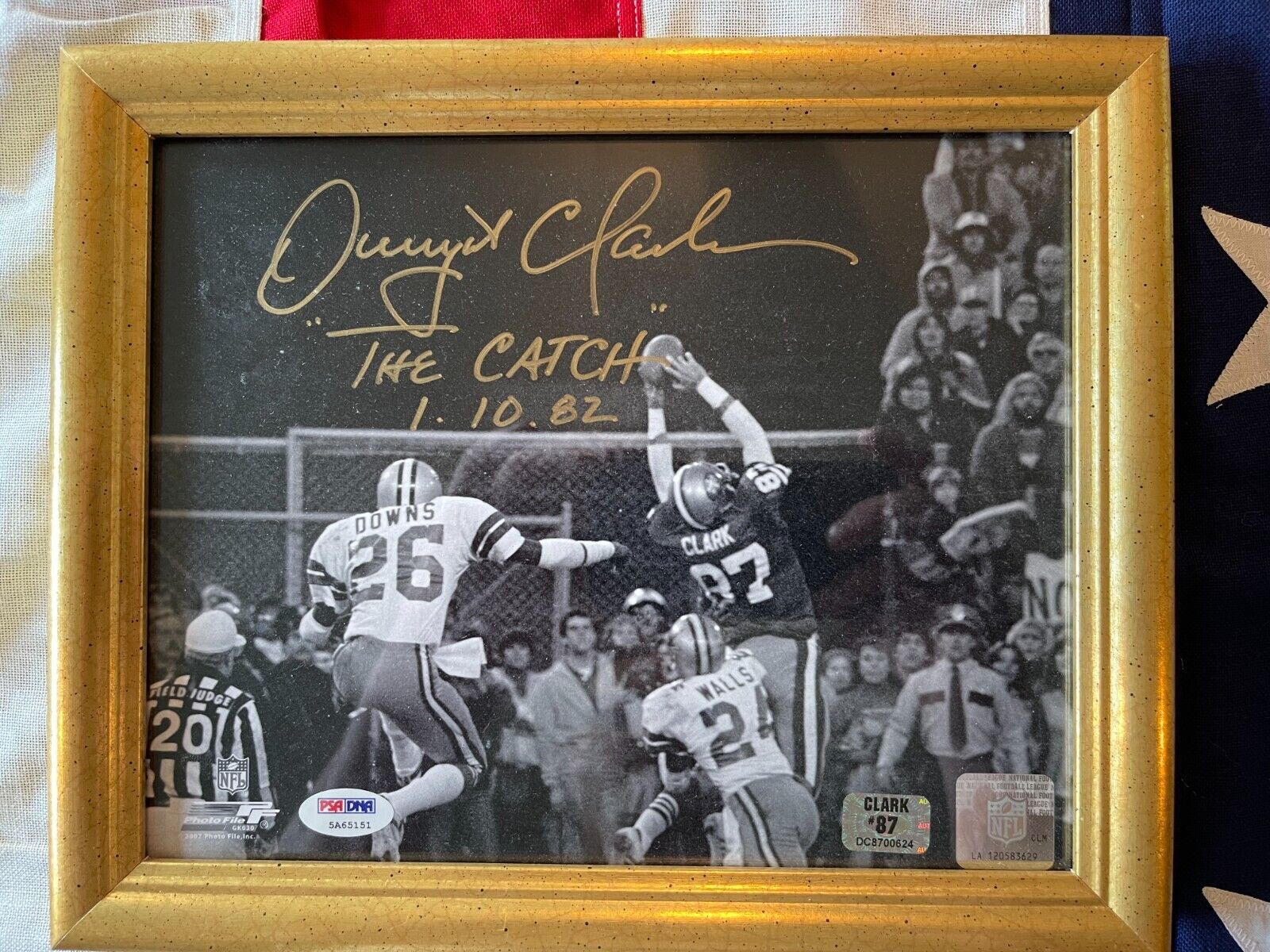 Dwight Clark Signed The Catch 8x10 Autograph PSA, Clark 87, NFL  authentification