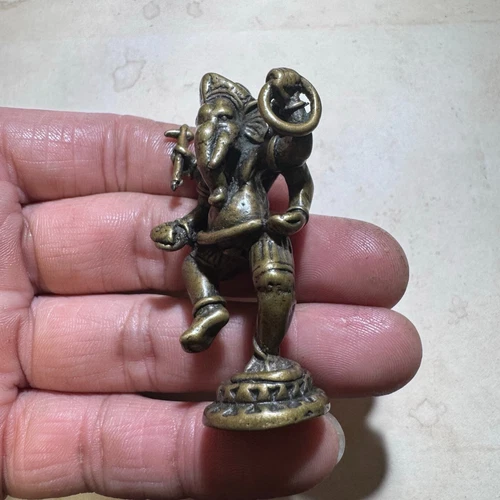 Alter chinesischer tibetischer Buddhismus Kupfer Elefant Gott des Reichtums Figuren & Statuen - Bild 5 von 7