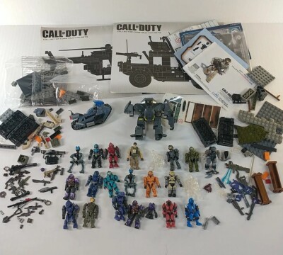 Mega Blocks Halo Call Of Duty Lot With Weapons Collection Minifigures Pieces Etc
