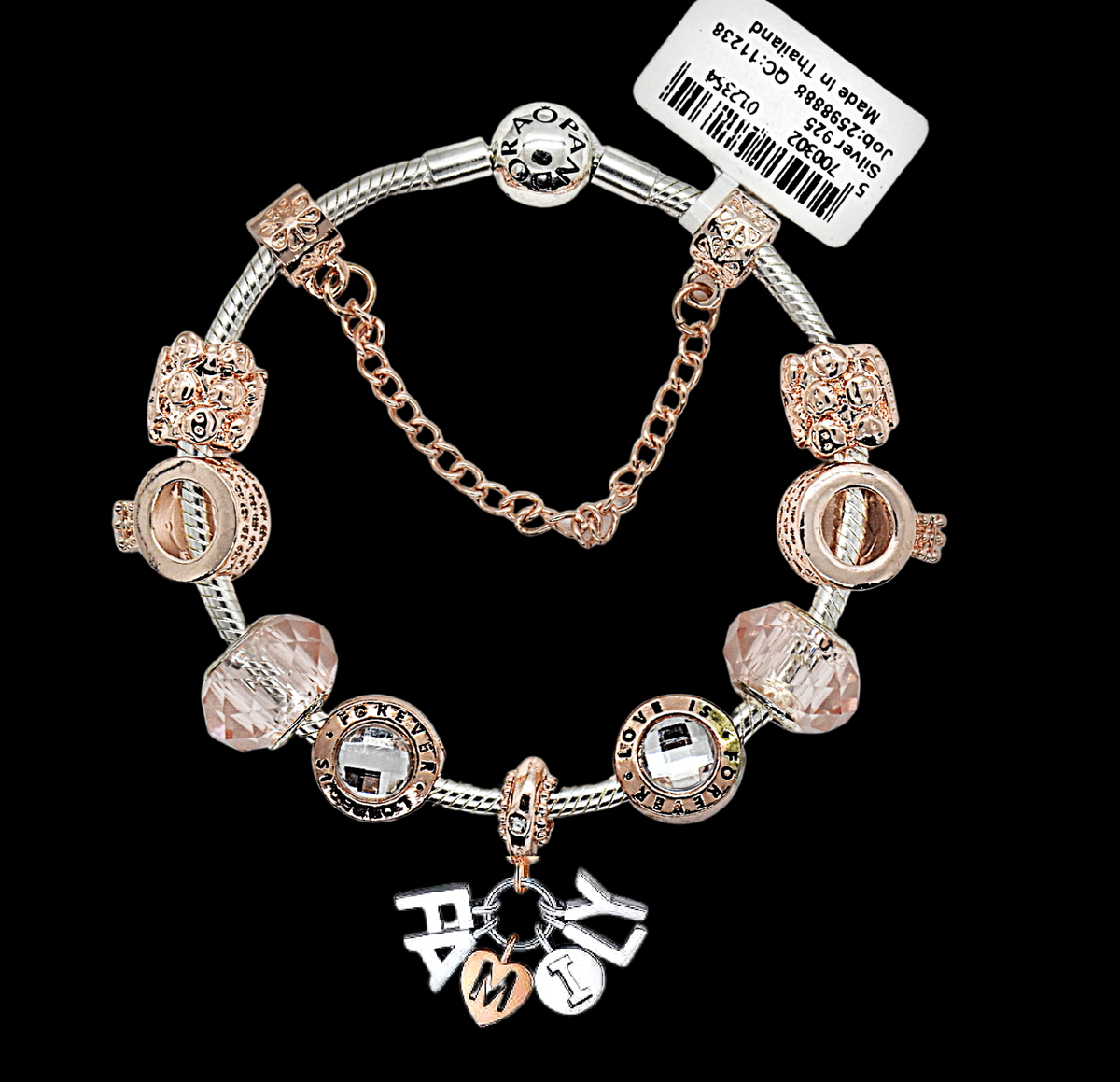 Pandora Bracelet with Rose Gold 