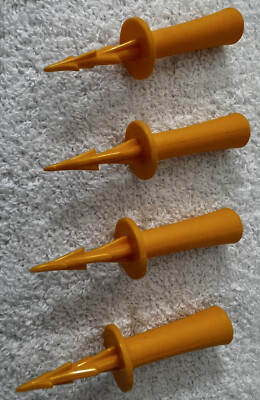 Tupperware Gadget -NEW ORANGE YELLOW CORN COB KNOBS MEXICO CONSULTANT  SET OF 4