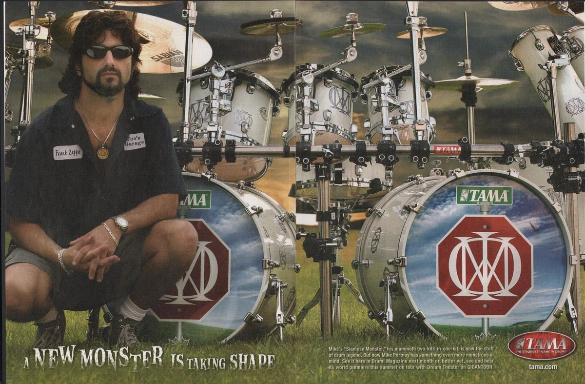 2005 2pg Print Ad of Tama Starclassic Siamese Monster Drum Kit w Mike Portnoy