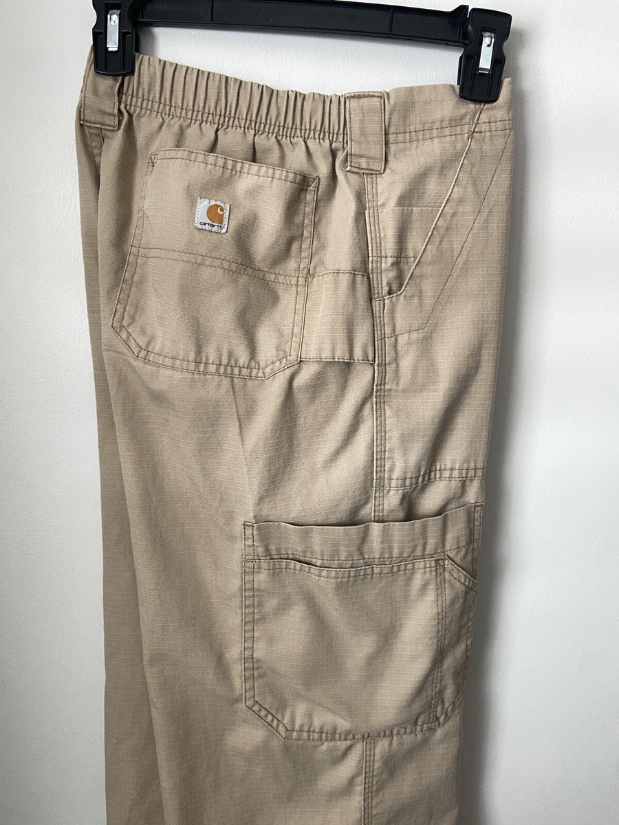 Carhartt Men S Pants Small Beige Cargo Ripstop Carpenter