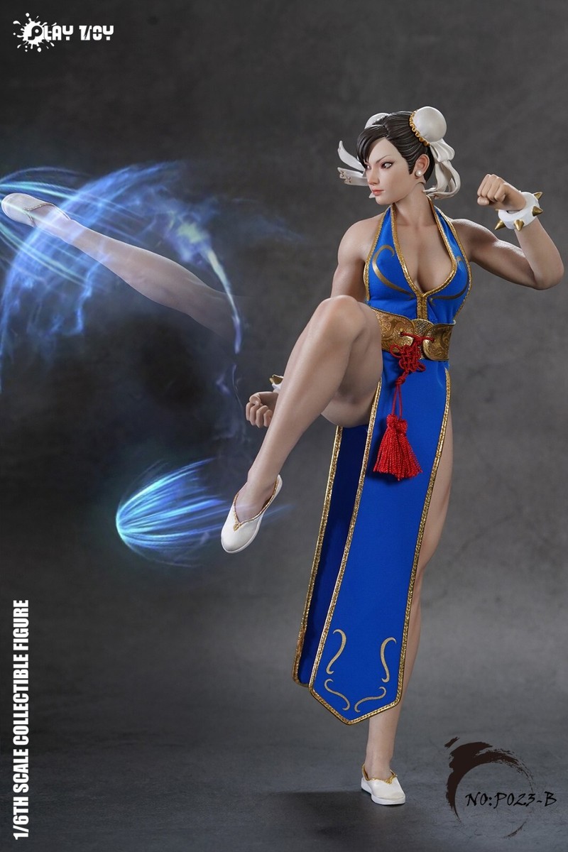 PLAY TOY 1/6 フィーメイル ファイター ブルー.Ver P020-B PLAY TOY P020 Street Fighter Cammy B Blue Clothes Ver. 1/6