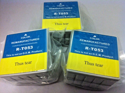 T053 Multi-Color Inkjet Cartridge for Epson Stylus Photo 750 720 700 710  3 Pack
