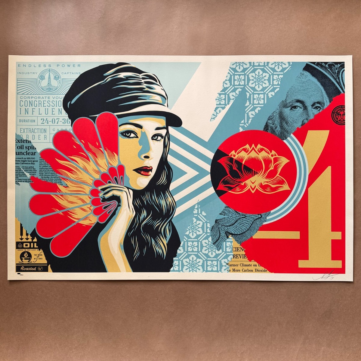 Shepard Fairey Fan of the Flames Art Print Poster Signed Obey