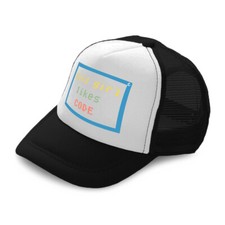 Kids Trucker Hat This Girl Likes Code Polyester Boys Caps  Girls Caps