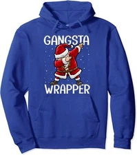 Gangsta Wrapper Funny Dabbing Santa Christmas Unisex Hooded Sweatshirt