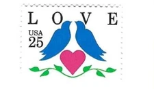 STAMP US SCOTT 2440 "Lovebirds" 25 CENT 1990 MNH
