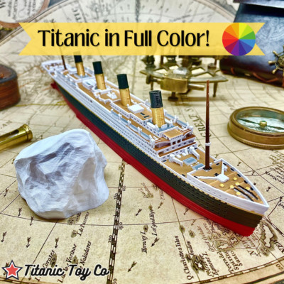 Full Color RMS Titanic Model 12'', Titanic Toy For Kids, Titanic Cake Topper