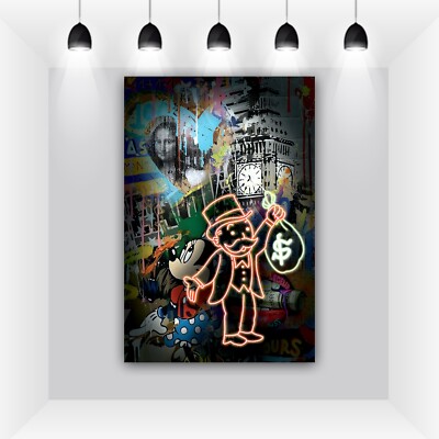 Alec Monopoly Pop Art Canvas Prints, American Success Artwork, Entrepreneur Art