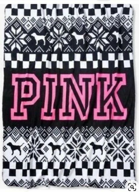 Pink and black throw cheap