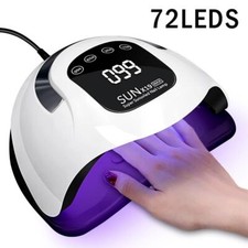 X19 MAX UV LED Nail Lamp Professional Dryer Light for Gel Nails 72 Beads Fast Cu