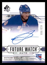 2014-15 SP Authentic #286 Anthony Duclair AU RC /999