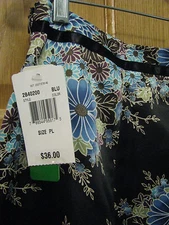 *NWT* Notations Petite Satiny Look Floral Skirt  (PL=Petite Large) *$36.00 Tag