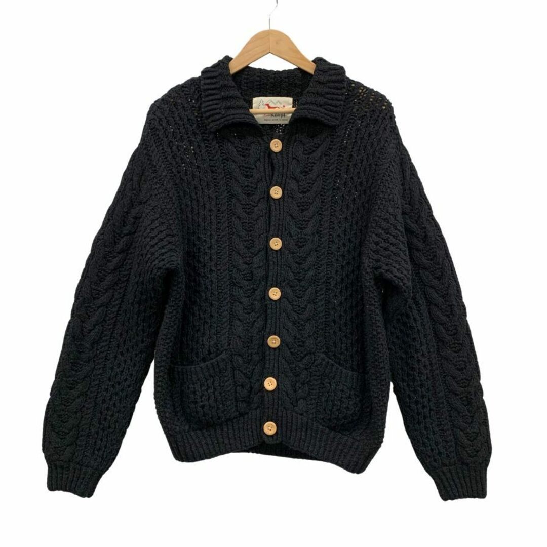Knoff Cardigan Alan Knit Black Mens Size L Used STOC-0 | eBay 