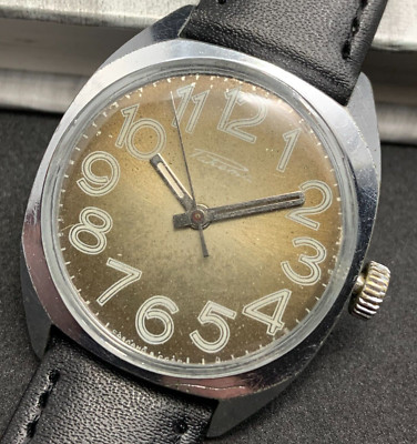 Vintage Soviet Men's Watch RAKETA Wristwatch 80s USSR Mechanical 2609.HA