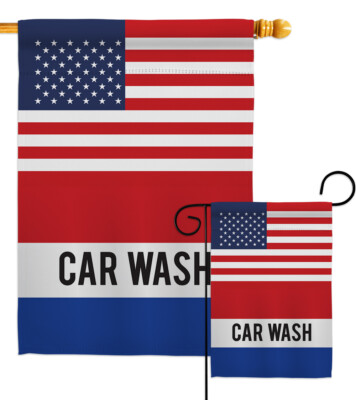 US Car Wash Garden Flag Novelty Merchant Small Decorative Gift Yard House Banner