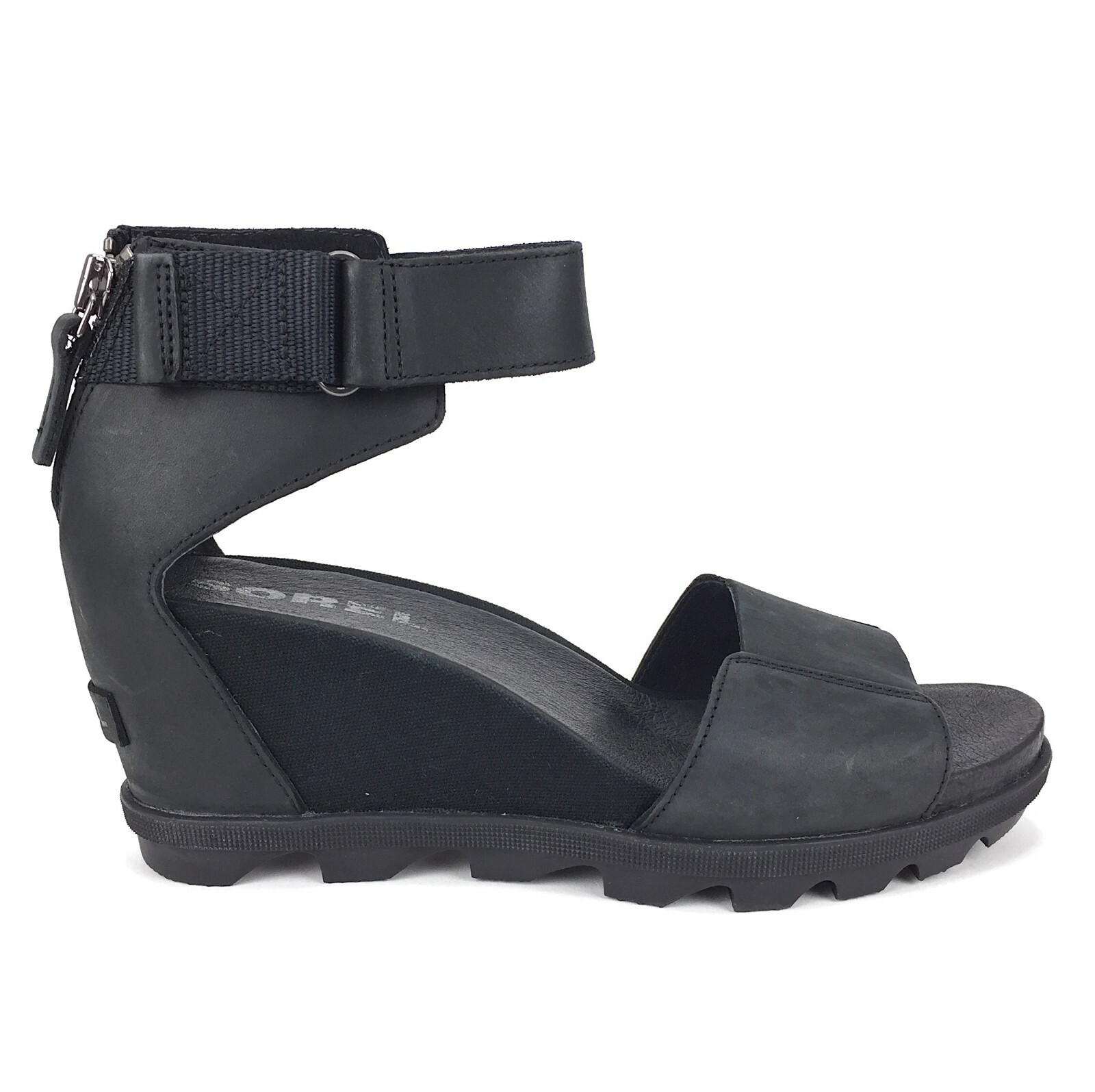 sorel joanie wedge sandal black