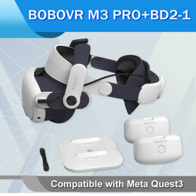 BOBOVR M3 Pro Twin Battery Combo Head Strap Compatible with Meta quest 3 