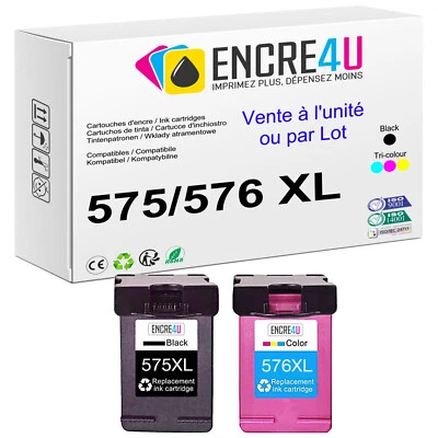 PREMIUM - Cartouches d'encre compatibles avec Canon Pixma ( série 575 576 XL ) - Photo 1/4