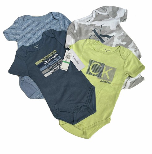Calvin Klein Baby Boy 3Pk Tank or 4Pk Short/Long Sleeve Bodysuits; 3/6M thru 18M - Picture 9 of 19