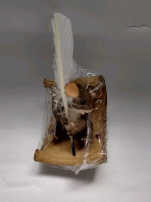 NIB Fitz & Floyd Charming Tails ''WRITE TIME FOR A FRIEND'' Figurine, 89/298