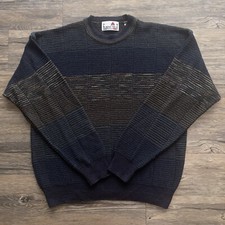 Vintage Florence Tricot Crewneck Knit Grandpa Sweater Made In Italy Men M EUC