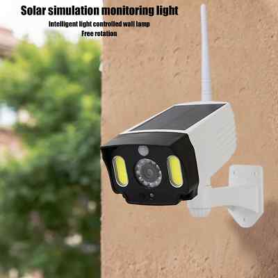 Solar Power Attrappe CCTV Kamera LED Sicherheitslicht Flutlicht für Haus Garten UK